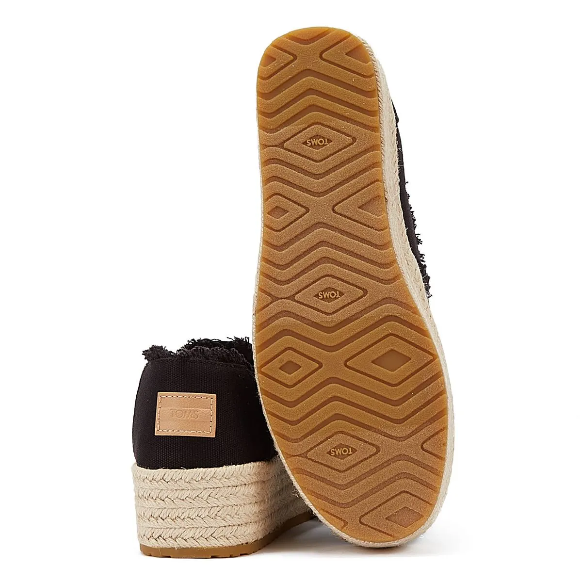 TOMS Canvas Valencia Espadrilles Femmes Black Sandal