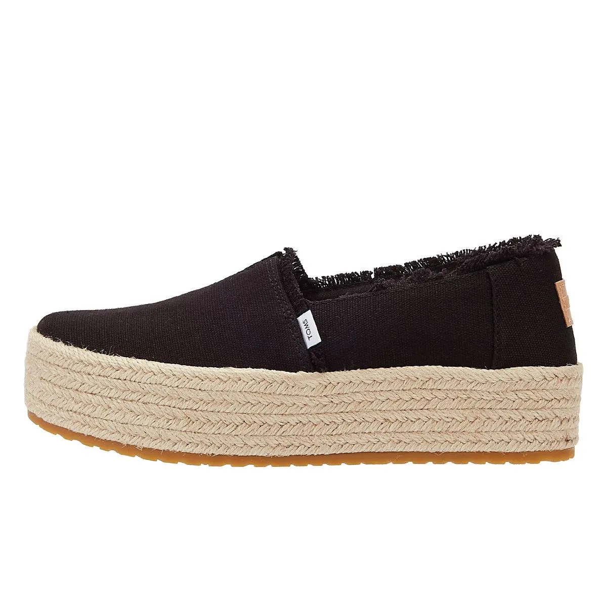 TOMS Canvas Valencia Espadrilles Femmes Black Sandal