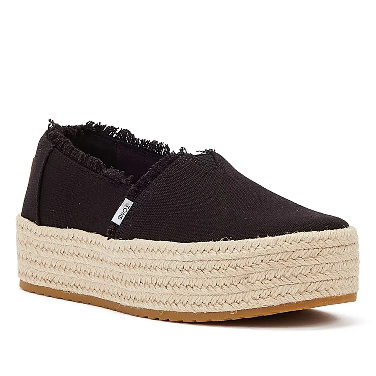 TOMS Canvas Valencia Espadrilles Femmes Black Sandal