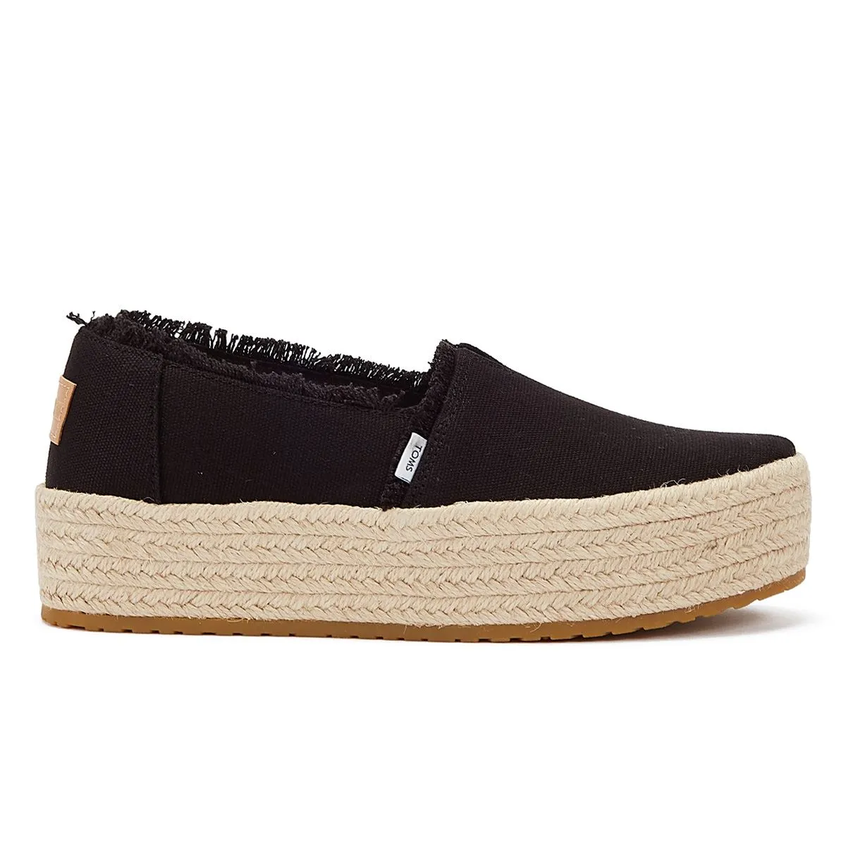 TOMS Canvas Valencia Espadrilles Femmes Black Sandal