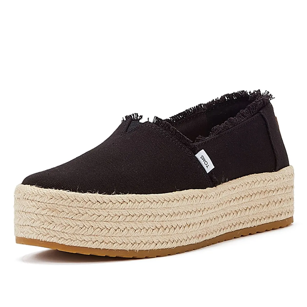 TOMS Canvas Valencia Espadrilles Femmes Black Sandal