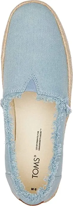 TOMS Valencia Platform Bleu Pastel Women Slip-On