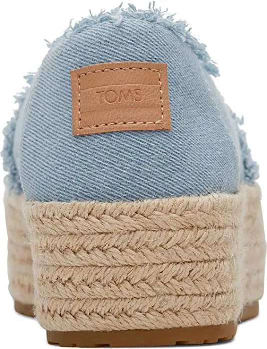 TOMS Valencia Platform Bleu Pastel Women Slip-On