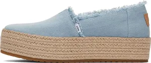 TOMS Valencia Platform Bleu Pastel Women Slip-On