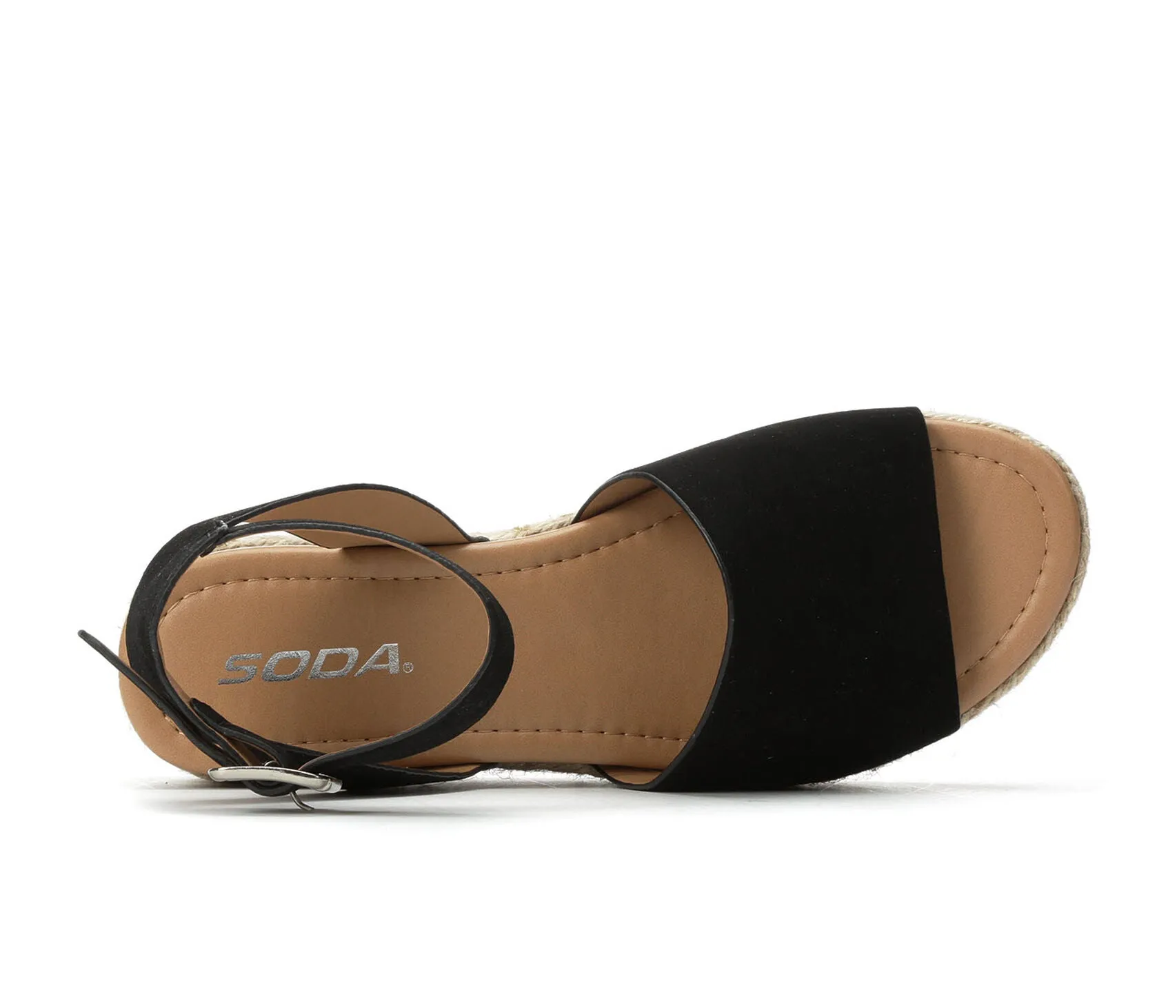 User-friendly Espadrilles Strap Toe (10, Open Sandal Casual Flatform Soda Topic Buckle Black) Wedge Price guarantee Ankle