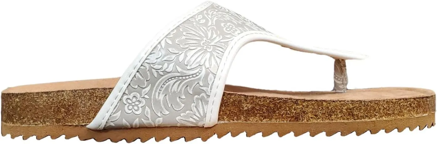 Very G Womens Danni Floral Detail Fashion Flip Flop Sandal