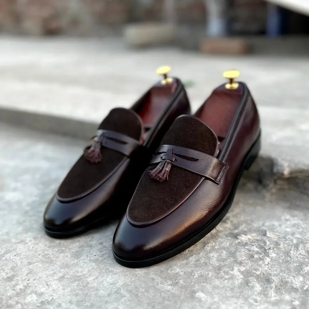 Vintage Suede Tassel Loafers