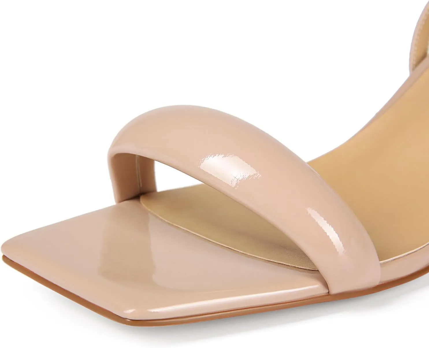 wide width sandals for women Ankle-Strap slingback Kitten heels Square Toe low Heel strappy heeled sandals