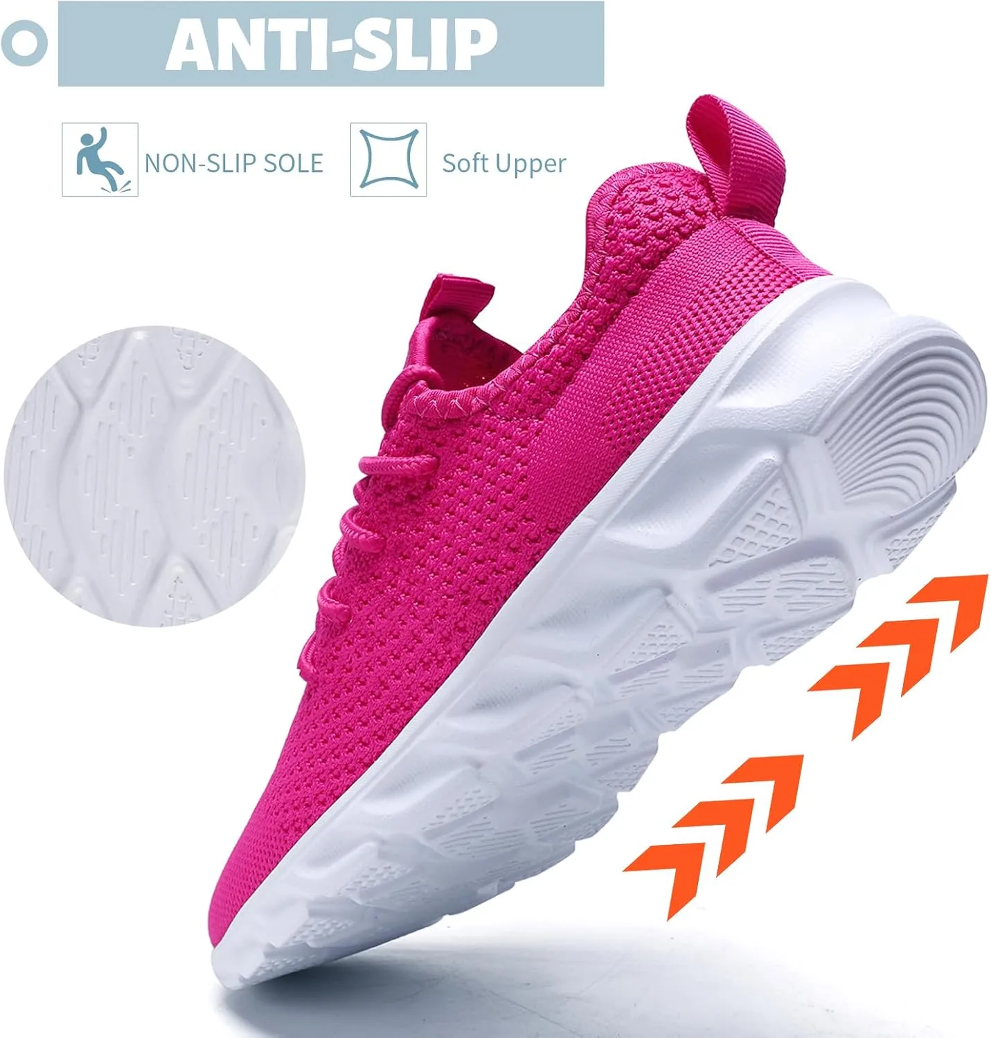 Womens Mens Running Shoes Tennis Sneakers Lightweight Gym Slip on Unisex Shoes Athletic Workout Walking Shoes