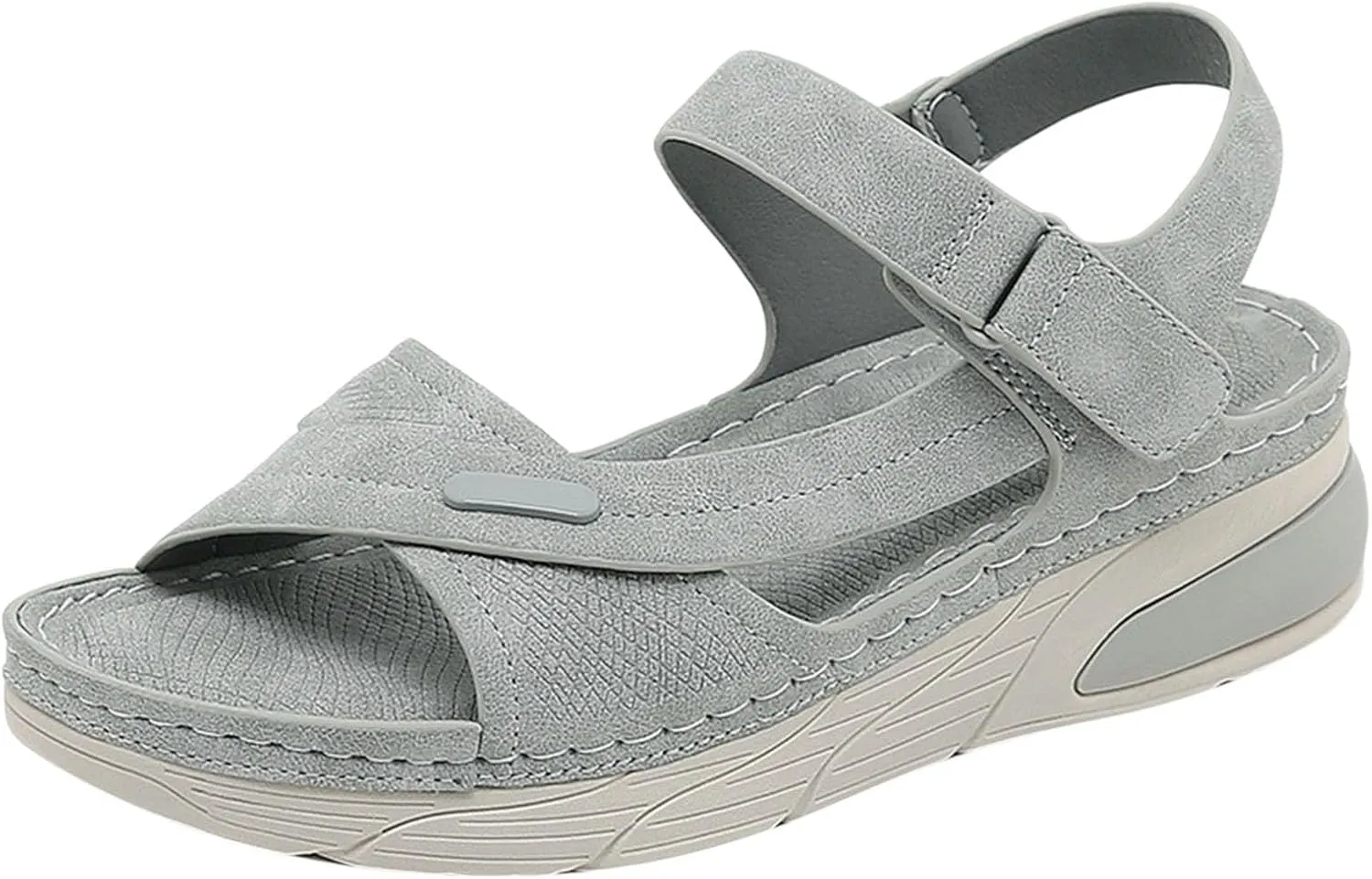 Women's Summer Platform Sandals Comfortable Toe Casual Walking Shoes with Thick Sole for Outdoor Vacation Travel